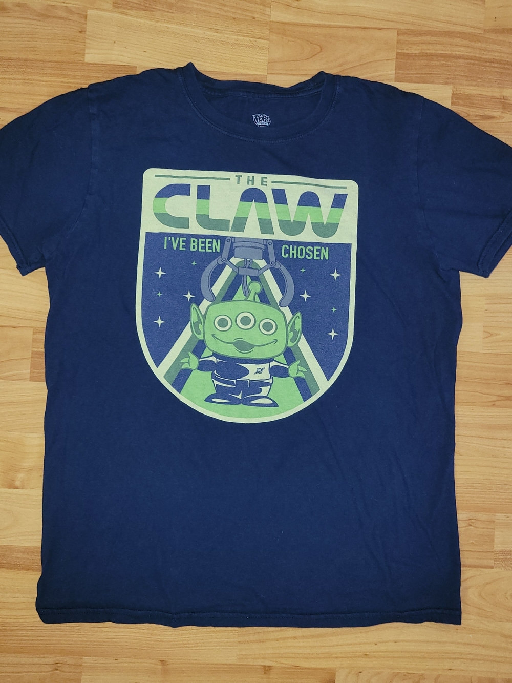 Toy Story Alien Toy Retro The Claw, Disney Navy Unisex Graphic Tee - Medium